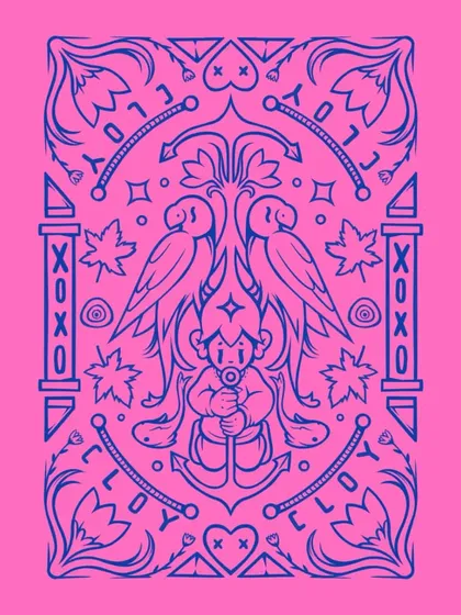 The line art for the 'CLOY' piece. I often share the inking stage of my digital work before adding color.