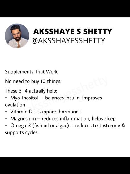 You don't need a dozen different supplements for PCOS. The most effective ones backed by research are Myo-Inositol for insulin balance, Vitamin D for hormone support, Magnesium for inflammation, and Omega-3 for reducing testosterone.