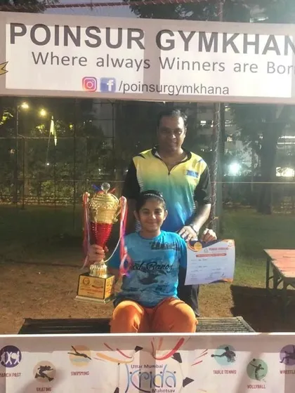 Sara Ramaiya with her trophy after winning the U-11 girls' title at the Krida Mahotsav. Nurturing champions from a young age is our specialty.