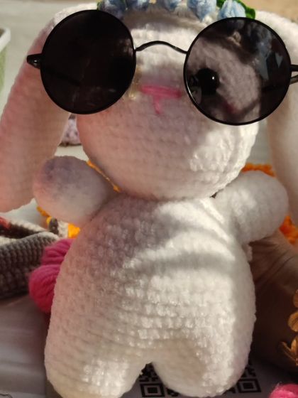 Even plushies need to be cool. Here's my bunny rocking some shades.