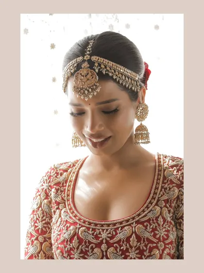 A close-up of the bride's joyful smile at her Jaipur destination wedding. Capturing genuine happiness is at the core of what I do.
