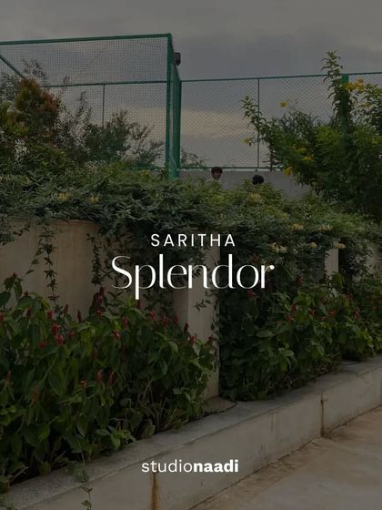 A simple but effective landscape solution at Saritha Splendor, where a plain boundary wall is transformed with layered plantings and creepers. This adds depth, texture, and life to the edge of the property.