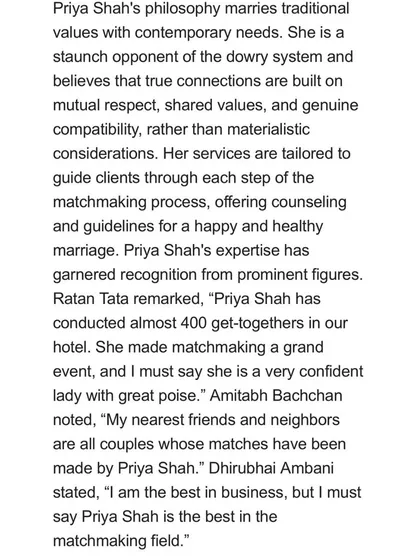 The Times of India, Etimes, and Times Ascent have chronicled my journey extensively, from receiving the Inspiring Entrepreneur Award to being ranked among the world's top 3 elite matchmakers. These articles detail my philosophy of creating 'organic connections' and building a heritage institution for arranged love marriages.