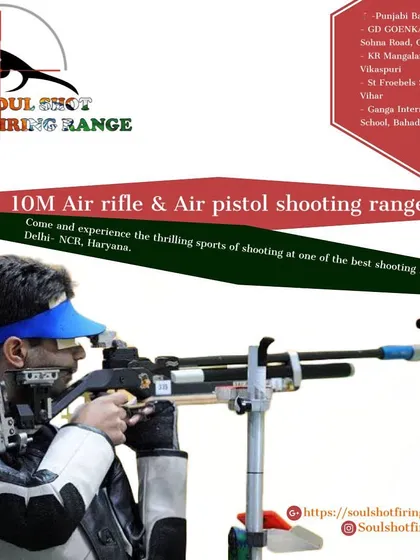 An invitation to experience our 10M air rifle and air pistol shooting range, one of the best in Delhi-NCR and Haryana.