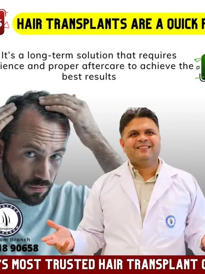 Myth: A hair transplant is a quick fix. Fact: It is a long-term solution that requires proper aftercare and patience. Following post-procedure instructions is crucial for achieving the best, most lasting results.