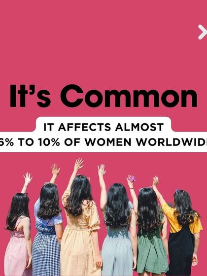 Fact: PCOS is common, affecting 6-10% of women worldwide. It's important to raise awareness and provide support for this widespread condition.