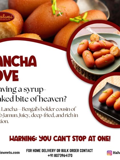 Craving a syrup-soaked bite of heaven? Meet Lancha, Bengal's bolder cousin of Gulab Jamun, rich in tradition.