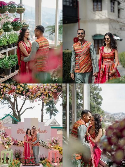 A collage capturing the fun and vibrant moments from a carnival-themed event in Mussoorie. We document the entire vibe of your celebration, from posed portraits to candid laughter and playful interactions.