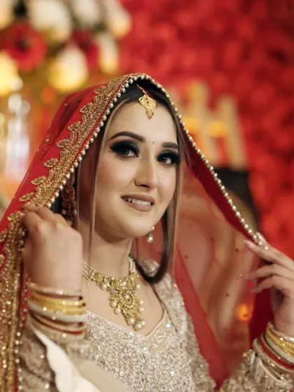 A bride's portrait is a story in itself. Here, I focused on capturing the gentle smile and the traditional elegance of Himani, moments before she walked towards her new beginning at Bel-La Monde Hotel.