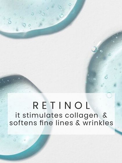 Retinol works by stimulating collagen production, which helps to soften the appearance of fine lines and wrinkles over time, leading to smoother, more youthful skin.