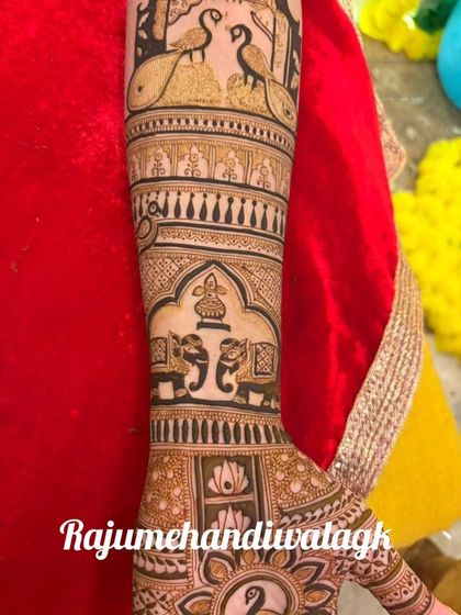 Raju Mehendi - Bridal Mehendi Royal Motifs: Palaces, Peacocks & Elephants photo 74