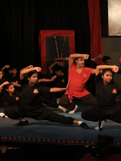 A moment of perfect unity and focus from our recent Demonstration and Award Distribution ceremony in Mysore. Here, students of all ages showcase their synchronized forms, a result of countless hours of practice.