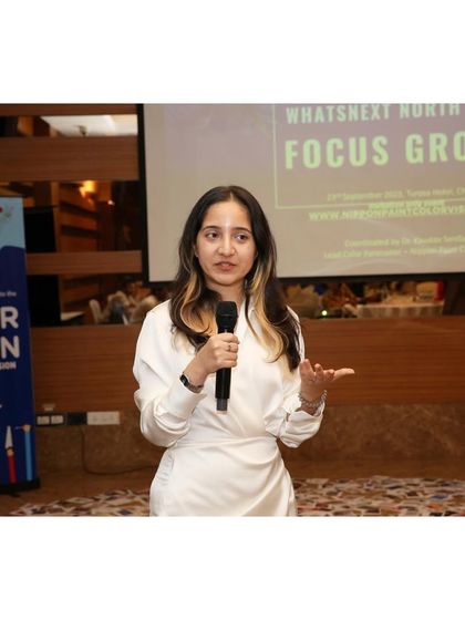 Speaking at the Nippon Paint ColorVision focus group discussion. It was an honor to share my insights on emerging trends with other industry experts during the trend analysis event.