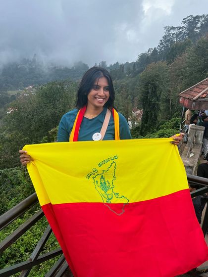 Showing some Karnataka pride in Kodaikanal. We bring the spirit of Bengaluru wherever we go.