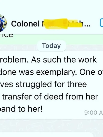 Receiving feedback like this is a great motivator. We successfully completed a complex property deed transfer in about a month, a process that can often take years. This is the efficiency I strive for in all property transactions.