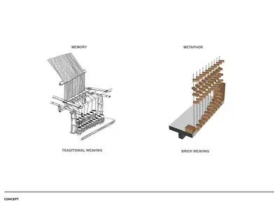 The concept for the award-winning 'Brick Weave House' was inspired by the memory of traditional weaving. We translated this metaphor into an architectural form, creating a unique parametric brick facade that weaves together heritage and modern design.