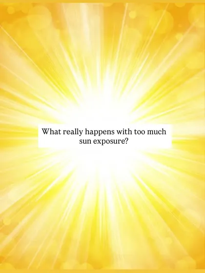 What really happens when your skin gets too much sun exposure? It's more than just a tan or a burn.
