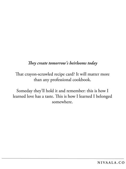 Nivaala - Recipe Preservation & Keepsakes Cook & Keep: A Journal for Kids photo 6