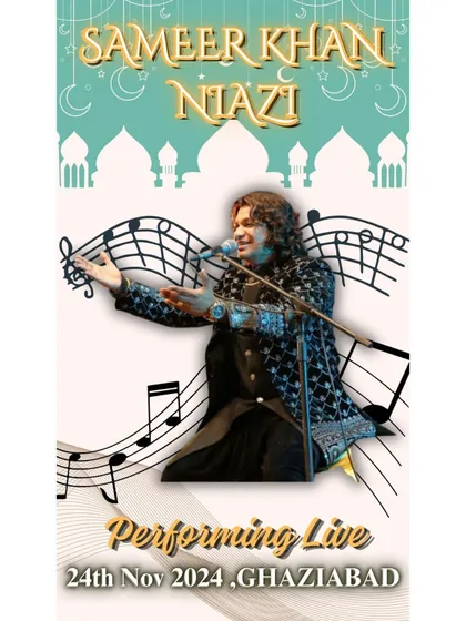 Performing live in Ghaziabad. This poster highlights our availability for events across the Delhi-NCR region.
