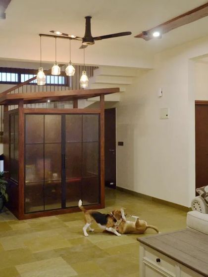 Another view of the staircase and lift area, demonstrating how I approach functional elements with an eye for design, ensuring they complement the home's overall aesthetic.