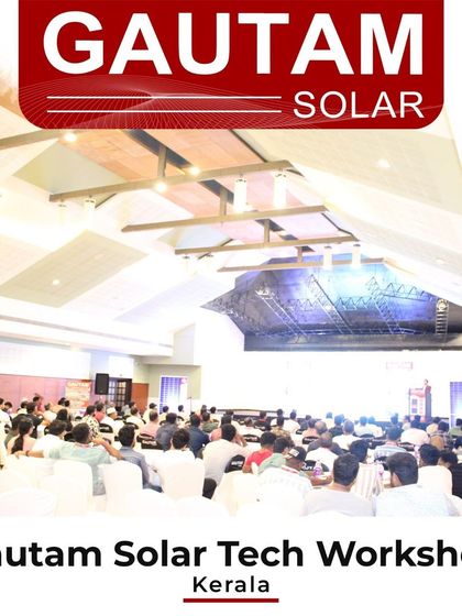 A wide view of the large audience at our Tech Workshop in Kerala, where we connected with numerous EPCs, dealers, and distributors.