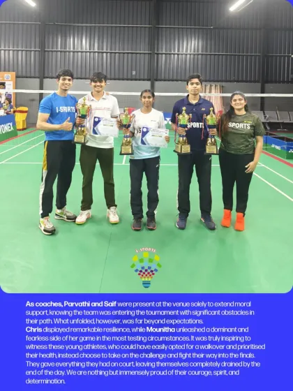 I-Sports - Competitive Badminton Coaching Senior & Pro Victories: Dominating the Big Leagues photo 7