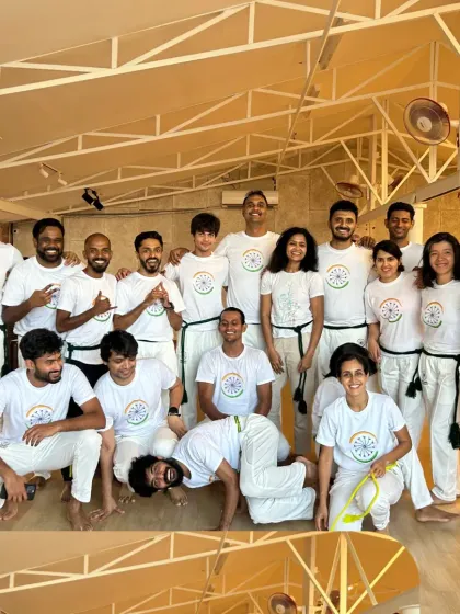 Presence, people, power. A group of our dedicated students and instructors, united by their love for Capoeira, at our Batizado event.