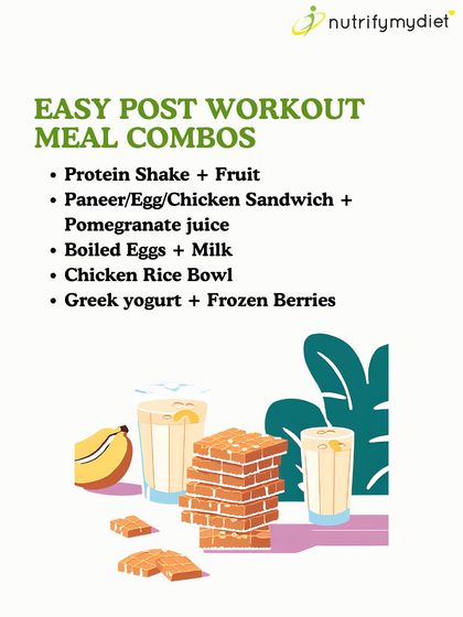 Here are some easy and effective post-workout meal combinations, including a protein shake with fruit, a chicken sandwich, or Greek yogurt with berries.
