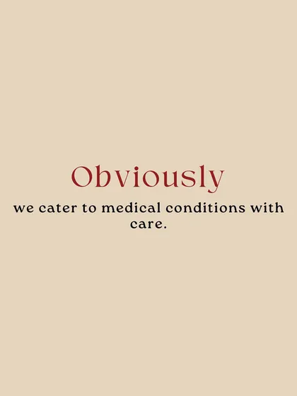 Obviously, we cater to medical conditions with care. My specialized approach ensures that your workout is safe and tailored to your specific needs.