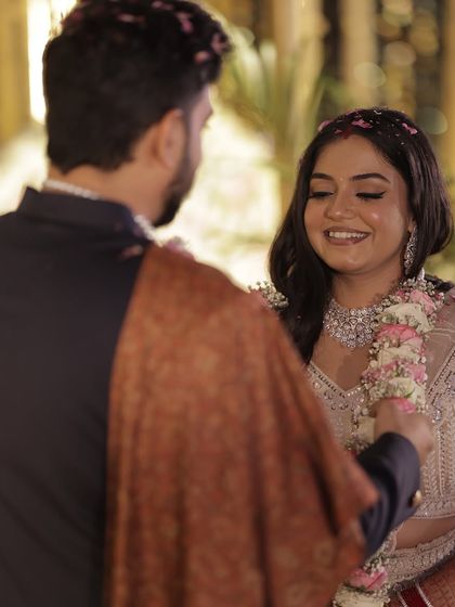 Another beautiful close-up from the reception, highlighting the soft glam makeup.