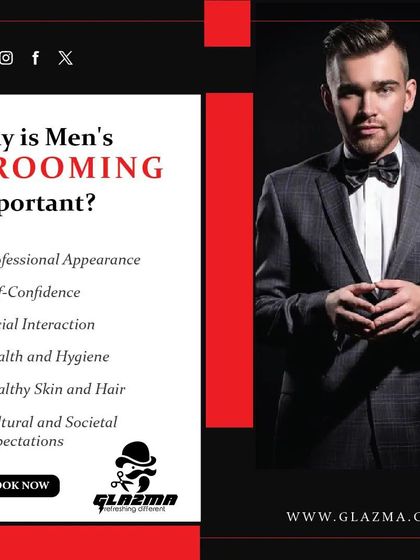 Men's grooming is important for a professional appearance, self-confidence, and overall health and hygiene. I'm here to help you look and feel your best.