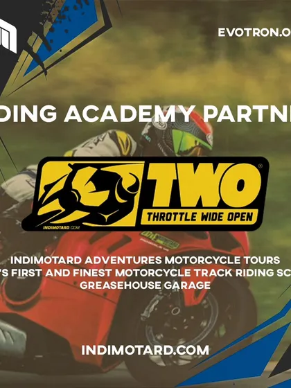Announcing our partnership with Evotron as their official Riding Academy Partner. We're excited to help shape the future of EV racing in India.