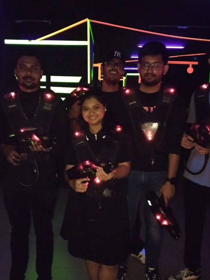 Another group taking advantage of our hourly packages for a fun laser tag session.