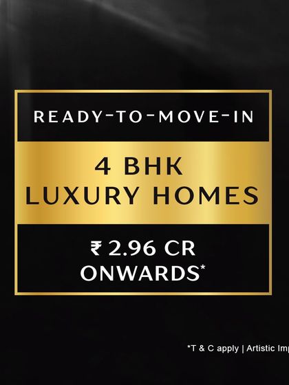 Our ready-to-move-in 4 BHK luxury homes are available from ₹2.96 CR onwards. This is an opportunity to invest in a spacious and premium residence at Saya Gold Avenue.