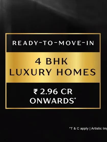 Our ready-to-move-in 4 BHK luxury homes are available from ₹2.96 CR onwards. This is an opportunity to invest in a spacious and premium residence at Saya Gold Avenue.