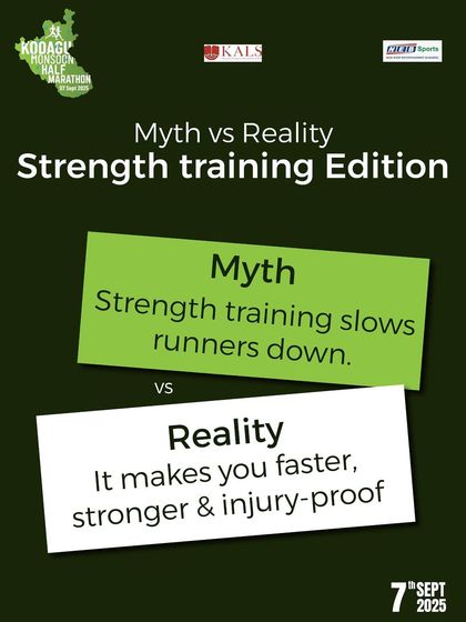 Myth vs. Reality: Strength training doesn't slow runners down. It makes you faster, stronger, and more injury-proof.