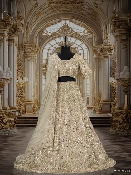 Meraj Couture - Luxury Occasion Wear Gilded & Golden Lehengas photo 33