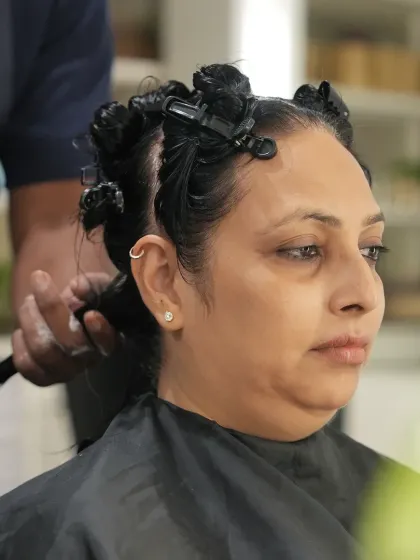 Every section of your hair gets my full attention. During a hair spa, I carefully clip and treat your hair in sections to ensure the nourishing mask is applied evenly for the best results.