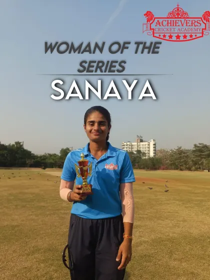 Sanaya awarded 'Woman of the Series' for her consistent and impactful performances throughout the tournament.