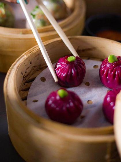 Experience a whiff of deliciousness with our wide range of dim sum. These vibrant purple dumplings are as beautiful as they are flavorful.