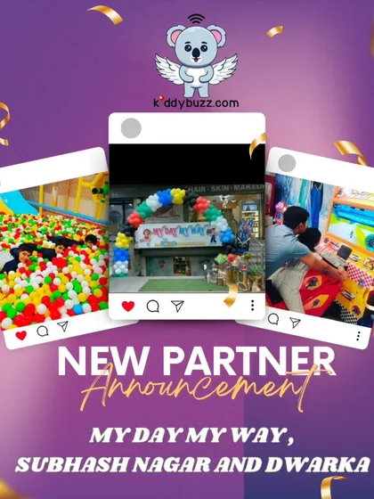 Big news! My Day My Way is now our partner in both Subhash Nagar and Dwarka. Dive into ball pits and enjoy arcade games with a 10% discount when you book through Kiddybuzz.
