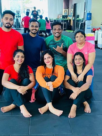 Having some fun after a dance session. It's all about enjoying the moment.