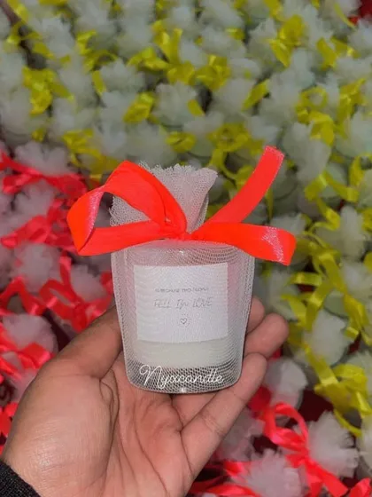 We fulfilled this urgent order of mini jar candles in less than 24 hours for a special launch event. Each candle was scented with luxurious Oud & Wood and packed in a net bag, showing our ability to deliver quality on a tight timeline.