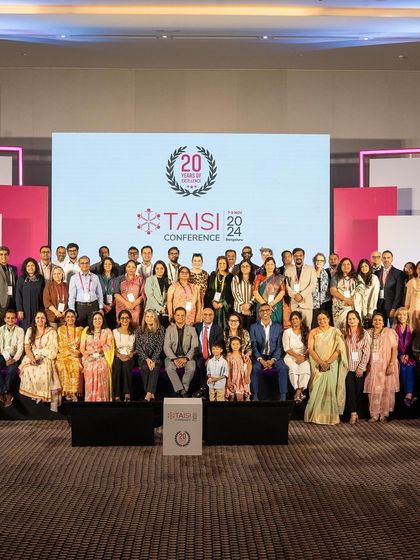 A group photograph with all the attendees and speakers at the TAISI India Conference 2024. It was an honor to be among so many forward thinking educators committed to shaping the future of international education in India.