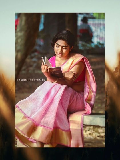 Another look from the same series, this time reading a book. This shows how my makeup can help tell a story and fit a specific character or mood for a shoot.