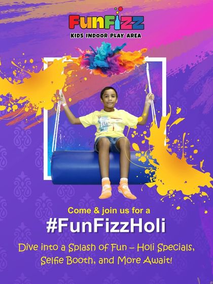 Soaring high on our swing during our Holi event. We ensure all our equipment is safe and fun for hours of play.