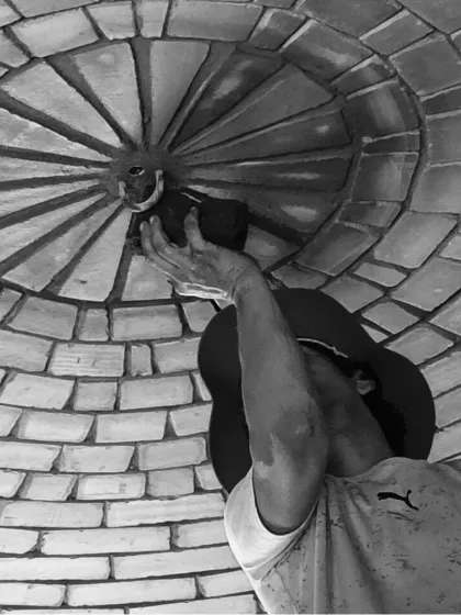 True architecture is born from patience and skill. This moment, capturing the final touches on the Rohtak Dome, reflects the precision and passion that goes into every handcrafted structure I help create.