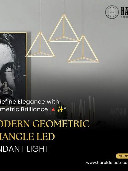Redefine elegance with geometric brilliance. This Modern Geometric Triangle LED Pendant Light uses clean lines and minimalist forms to create a striking visual statement in any contemporary space.