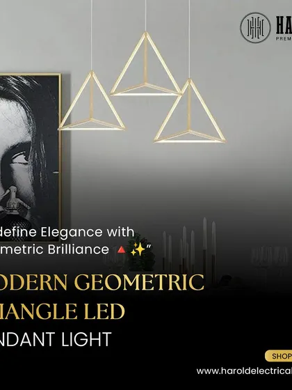 Redefine elegance with geometric brilliance. This Modern Geometric Triangle LED Pendant Light uses clean lines and minimalist forms to create a striking visual statement in any contemporary space.