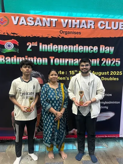 Young winners from the Independence Day tournament, representing the future of our academy.
